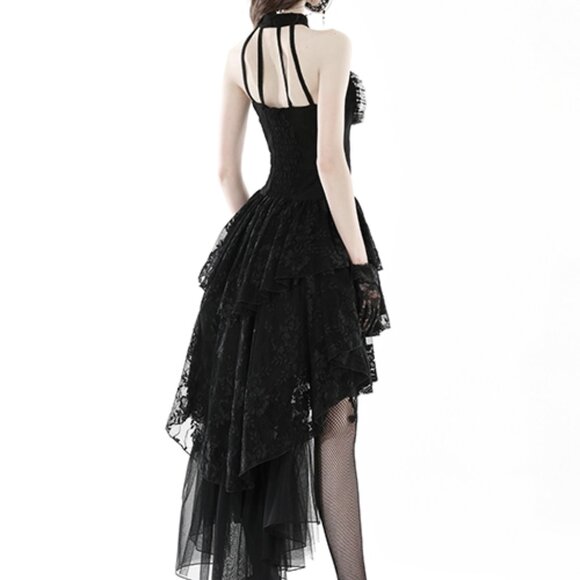 High Low Lace Halter Dress- Never worn - Picture 4 of 9